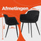 Alterego Armada - Zwart Fluweel - Met Armleuningen - 59x54x80cm