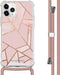iMoshion iPhone 11 Pro - Hoesje met Koord - Verstelbaar Koord - Goud / Roze / Pink Graphic