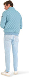 Mario Russo Aviation Jacket - Gewatteerde Jas Heren - Waterafstotend - Steen Blauw - XXL