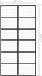 vidaXL - Schuifdeur - met - beslag - 102x205 - cm - aluminium - en - ESG-glas