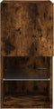 vidaXL - Tv-meubelen - 2 - st - LED-verlichting - 30,5x30x60 - cm - gerookt - eiken