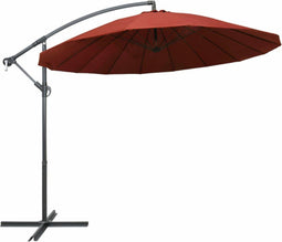 vidaXL - Zweefparasol - met - aluminium - paal - 3 - m - terracotta