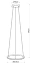 Globo Ralph - hanglamp - Ø 39cm - bruin - met dimfunctie - LED - 67192-19BR