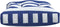 vidaXL - Palletkussens - 2 - st - stof - gestreept - wit - en - blauw