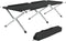 tectake® XL Veldbed - Campingbed Aluminium - Lichtgewicht tot 150 kg - zwart