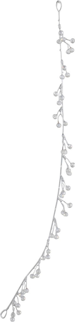 J-Line slinger Parels - kunststof - klaar/zilver - 2 stuks