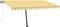 vidaXL - Luifel - handmatig - uittrekbaar - met - LED - 400x350 - cm - geel - en - wit