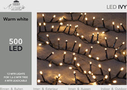 2 stuks - Anna's Collection - Led ivy 500l/12m warmwit 4m aanloopsn...