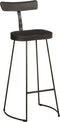vidaXL - Barkrukken - 2 - st - 49x43x103 - cm - massief - mangohout - zwart
