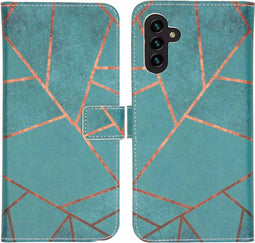 iMoshion Hoesje Geschikt voor Samsung Galaxy A13 (5G) / A04s Hoesje Met Pasjeshouder - iMoshion Design Softcase Bookcase - Blauw / Blue Graphic