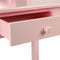 VDD - Kaptafel - Multifunctioneel met spiegels en krukje - Roze