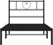 vidaXL - Bedframe - met - hoofdbord - metaal - zwart - 107x203 - cm