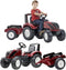 Falk Valtra S4 traptractor met aanhanger en geluid donkerrood