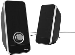 Hama Sonic LS-206 - 2.0-luidsprekers - 6W RMS - Zilver/Zwart