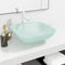 vidaXL - Wasbak - 42x42x14 - cm - glas - wit