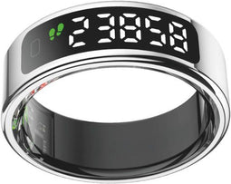 NOLATR Vue, Slimme Ring met Stappenteller, Activiteitstracker & Hartslagmeter – met Touch functie - Zonder Abonnement & Nederlandse App – Zilver – Maat 12