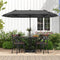 Coast Dubbele Rechthoekige Parasol - 396 x 201 cm - Ventilatiegat en kruisvoet - Grijs