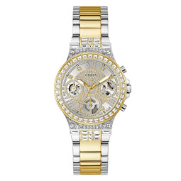 Guess Moonlight GW0320L7 - Dameshorloge - Datumweergave zirkonia - Tweekleurig roestvrij staal
