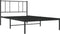 vidaXL - Bedframe - met - hoofdbord - metaal - zwart - 90x200 - cm