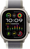 Apple Watch Ultra 2 - GPS + Cellular - 49mm - Titanium kast met Groen/Grijs Trail Loop - S/M