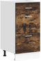 vidaXL - Onderkast - Lyon - 40x46x81,5 - cm - bewerkt - hout - gerookt - eikenkleurig