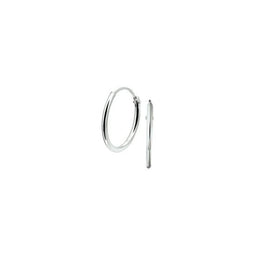 Glams oorringen - Ronde buis - Scharnier-sluiting - Zilver