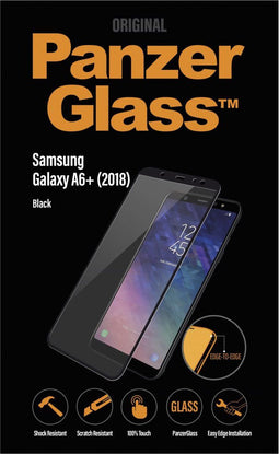 PanzerGlass Samsung Galaxy A6+ (2018) - Gehard Glas Screenprotector - Krasbestendig - Zwart