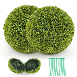 Coast Kunstbuxusballen - Set van 2 - Ø 40 & 50 cm - UV- en Waterbestendig Groen (2 stuks)