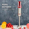 Royalty Line® ESMS800 Staafmixer Set - 3 in 1 Mixer / Hakmolen / Garde - 800W - BPA Vrij - Handmixer - 20 Snelheidsinstellingen - RVS / Rood