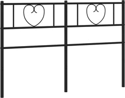 vidaXL - Hoofdbord - 120 - cm - metaal - zwart