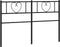vidaXL - Hoofdbord - 120 - cm - metaal - zwart