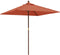 vidaXL - Parasol - met - houten - paal - 198x198x231 - cm - terracottakleurig