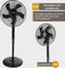 TZS First Austria 5553-4 - Staande Ventilator - 3 standen 135 cm - Zwart