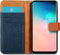 iMoshion Hoesje Geschikt voor Samsung Galaxy S10 Hoesje Met Pasjeshouder - iMoshion Luxe Canvas Bookcase - Donkerblauw