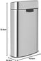 Brabantia Touch Bin Recycle - Prullenbak - 10+23 liter - Matt Steel Fingerprint Proof