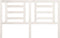 vidaXL - Hoofdbord - 156x4x100 - cm - massief - grenenhout - wit