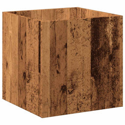vidaXL - Plantenbak - 40x40x40 - cm - bewerkt - hout - oud - houtkleurig