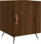 vidaXL - Nachtkastje - 40x40x50 - cm - bewerkt - hout - bruin - eikenkleur