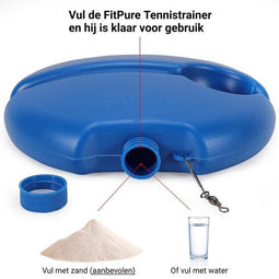 FitPure Tennistrainer - Tennis Trainer - GRATIS Tennisbal - Extra Stevig - Blauw