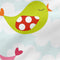 Wiegbeschermer HappyFriday Mr Fox Little birds Multicolour 210 x 40 cm