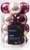 Kerstballen glas d3.5 cm roze 16st