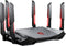 MSI RadiX AXE6600 - Router - Wi-Fi 6E Tri-Band - Zwart/Rood