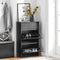 SoBuy FSR165-SCH - Schoenenkast - 2 Flappen en Lade - Zwart