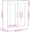 vidaXL - Wandkast - 69,5x34x90 - cm - bewerkt - hout - betongrijs