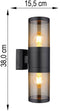 Globo Xeloo - Wandlamp - 2 lichtpunten - Zwart - 32014-2BS