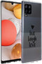 iMoshion Hoesje Geschikt voor Samsung Galaxy A42 Hoesje Siliconen - iMoshion Design hoesje - Transparant / Zwart / Live Laugh Love