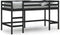 vidaXL - Kinderhoogslaper - met - ladder - 80x200 - cm - massief - grenenhout - zwart