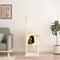 vidaXL - Kattenmeubel - met - sisal - krabpalen - 132 - cm - donkergrijs