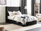 LUBBON - Bed met opbergruimte - Zwart - 140 x 200 cm - Fluweel