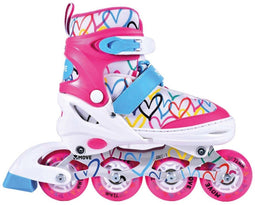 Move Fast Skates Junior - Verstelbaar - Semi-softboot - Roze - Wit - Blauw